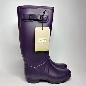 Hunter Field Huntress Tall Wellington Rain Boots in Dark Iris